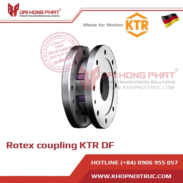 ROTEX® DF JAW COUPLING WITH FLANGE CONNECTION ON BOTH SIDES