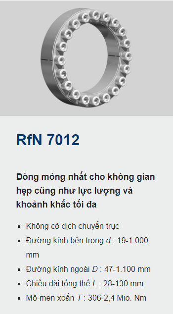 Khớp khóa trục Ringfeder 7012