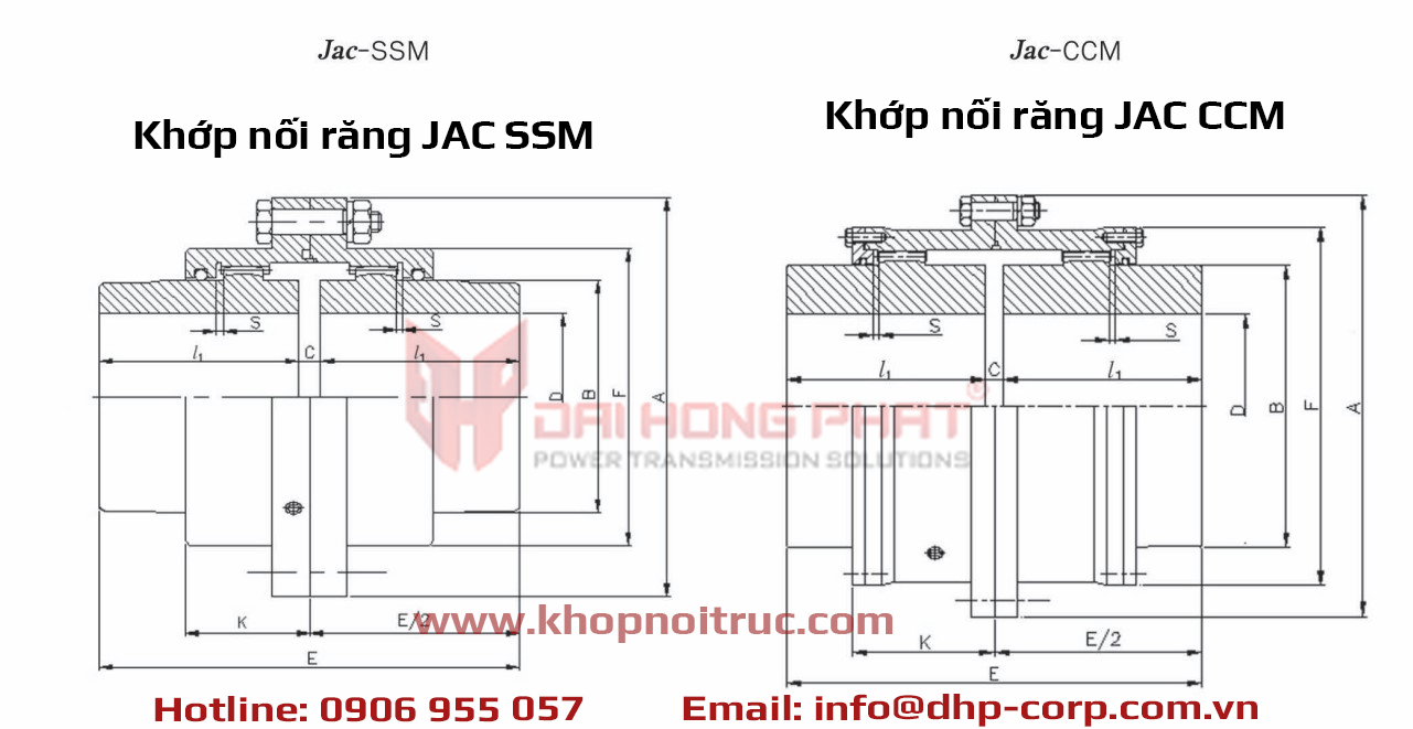 Khớp nối răng vỏ thép JAC Coupling SSM CCM