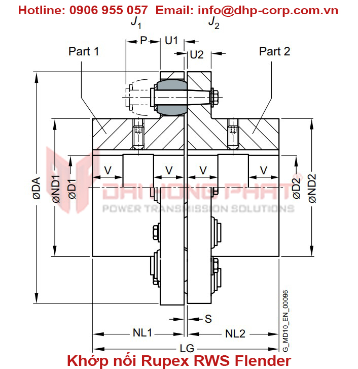 Khớp nối trục Flender Rupex RWS Đại Hồng Phát