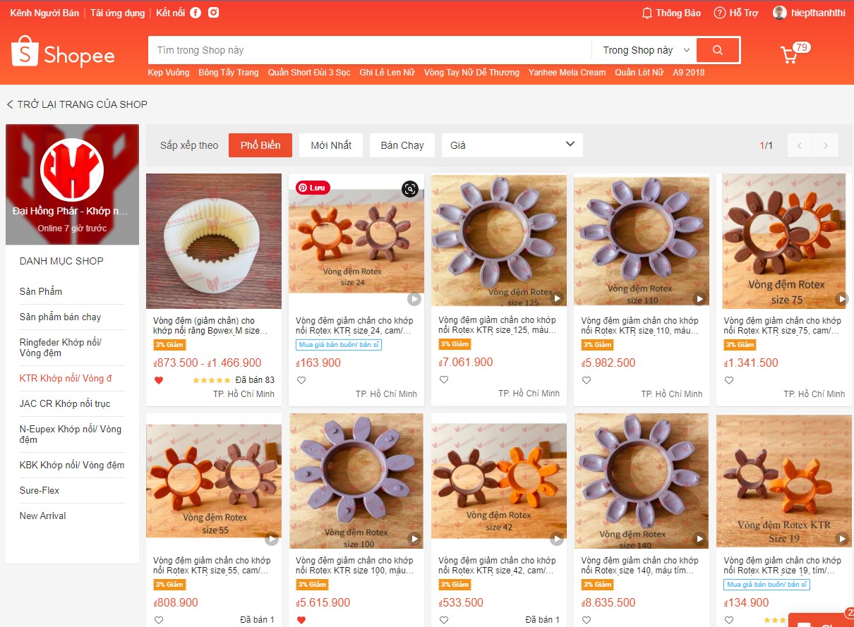 Khớp nối trục Đại Hồng Phát Shopee