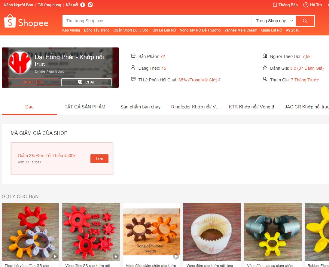 Khớp nối trục Đại Hồng Phát Shopee