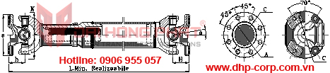 Khớp nối trục Cardan Italgiunti Italy - Universal Joint size 2030