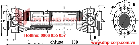 Khớp nối trục Cardan Italgiunti Italy - Universal Joint size 587.55